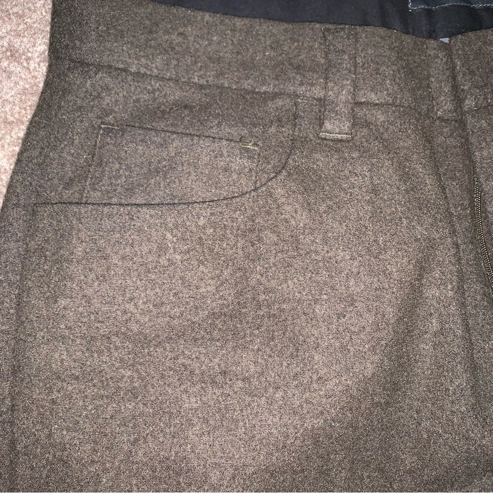 Banana Republic stretch wool men’s trousers Sz32L brown wool with pockets - Picture 4 of 9